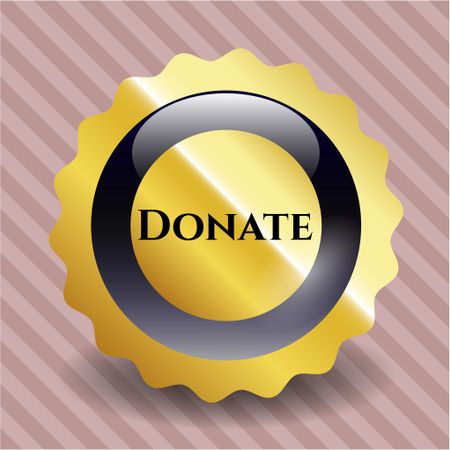 Donate gold badge or emblem