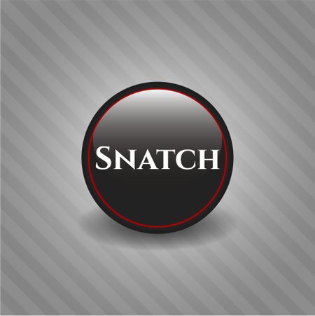 Snatch black emblem or badge, retro style