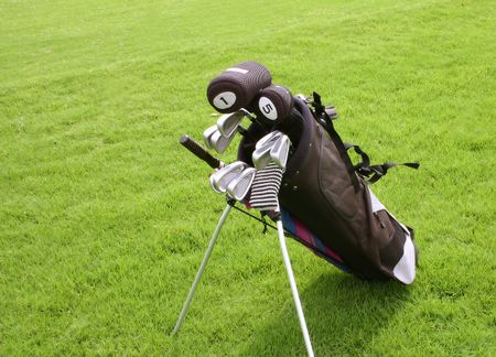 golf clubs with bag