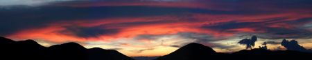 huge sunsetover the andes - panomaric photo 6213 x 1200