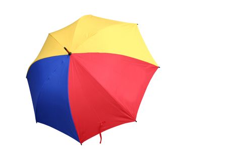 colourful umbrella viewed from the top