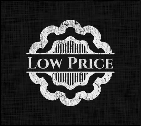 Low Price written with chalkboard texture