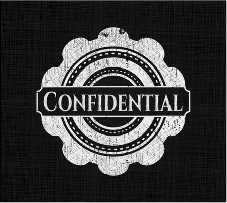 Confidential with chalkboard texture