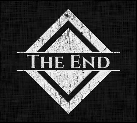 The End written with chalkboard texture