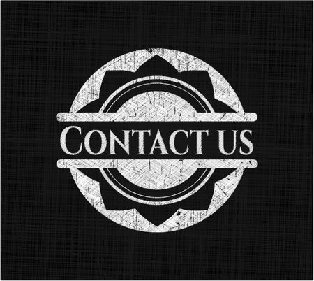 Contact us written with chalkboard texture
