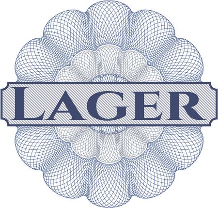 Lager abstract linear rosette