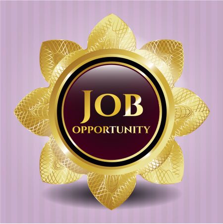 Job Opportunity gold emblem or badge
