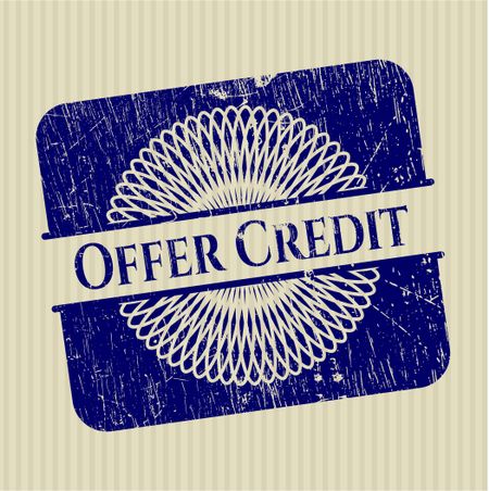 Offer Credit rubber grunge texture stamp