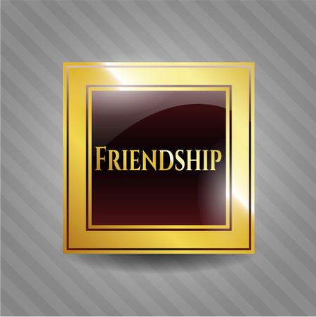 Friendship golden emblem or badge