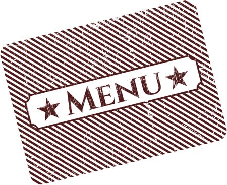 Menu rubber texture