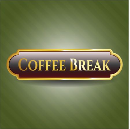 Coffee Break gold badge or emblem