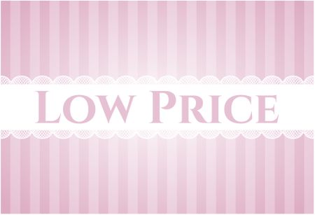 Low Price retro style card, banner or poster