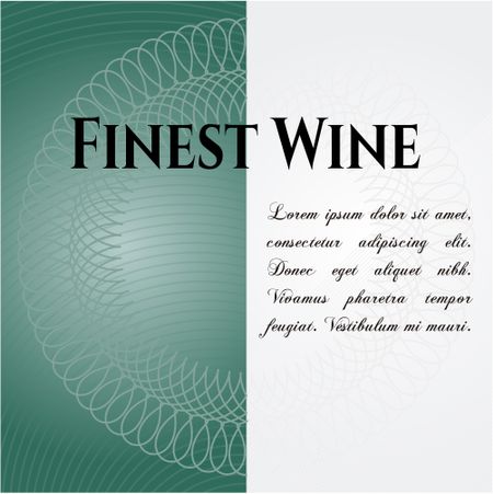 Finest Wine colorful card