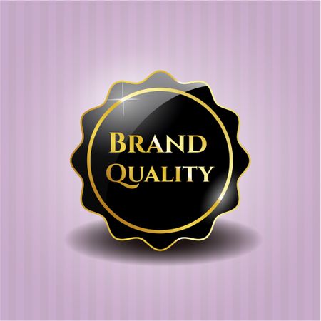 Brand Quality black shiny badge