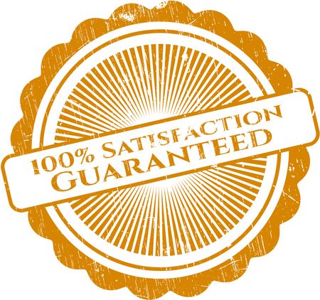 100% Satisfaction Guaranteed grunge seal