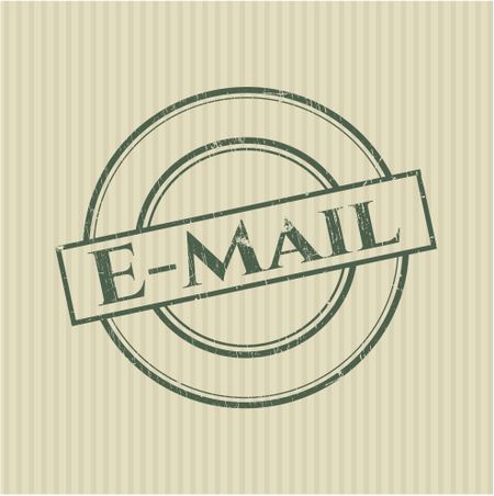 Email rubber stamp with grunge texture