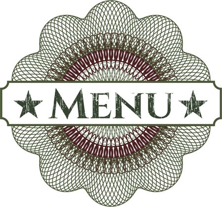 Menu abstract rosette