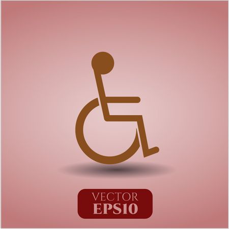 Disabled (Wheelchair) icon vector illsutration