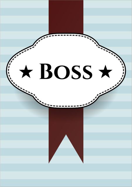 Boss retro style card or poster