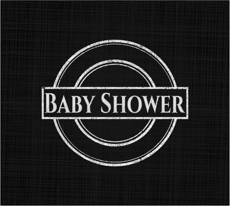Baby Shower on blackboard
