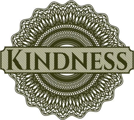 Kindness abstract linear rosette