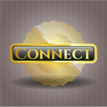 Connect gold shiny emblem