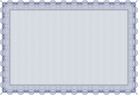 Certificate of achievement. Border, frame.Cordial design. With complex background.