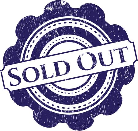 Sold Out rubber grunge stamp