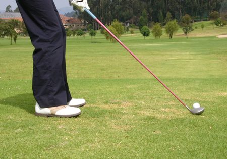 golfer ready for a tee off