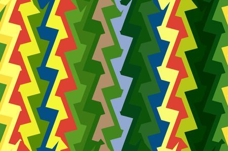 Festive multicolored abstract pattern of zigzags like a dream collection of lightning bolts
