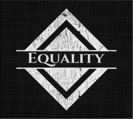 Equality written with chalkboard texture