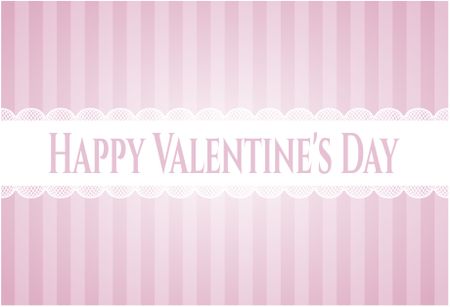 Happy Valentine's Day retro style card, banner or poster