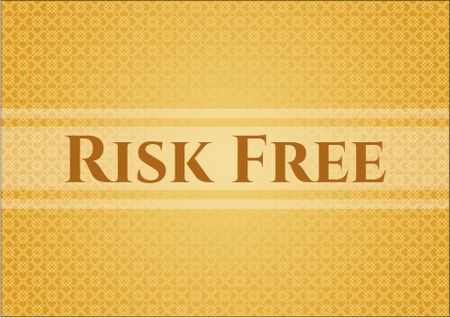 Risk Free card, poster or banner
