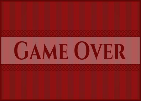 Game Over banner or card