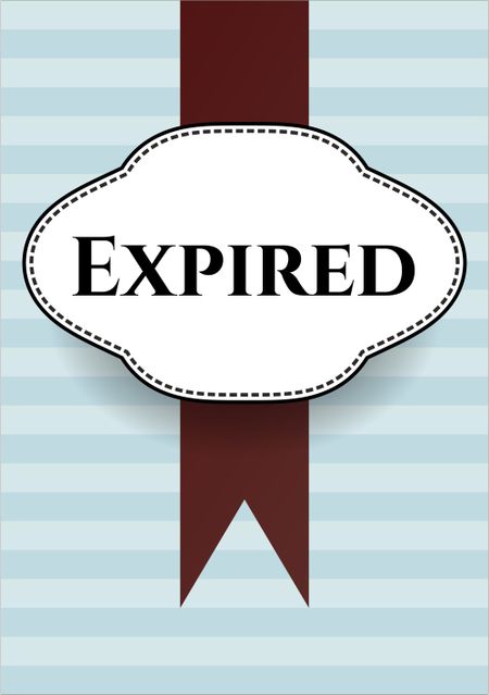 Expired card, poster or banner