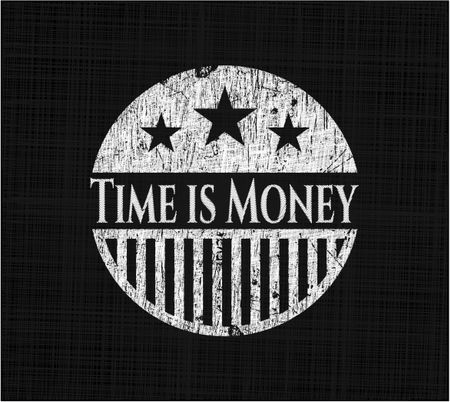 Time is Money written with chalkboard texture