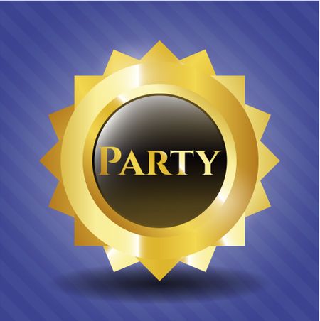Party golden badge