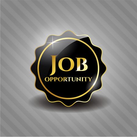 Job Opportunity black emblem or badge, retro style