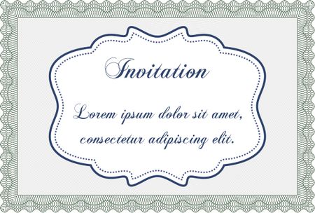 Retro invitation. Border, frame.Easy to print. Excellent complex design.