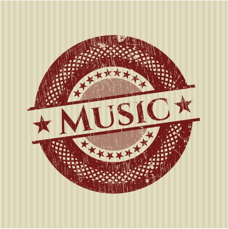 Music rubber stamp