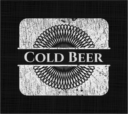 Cold Beer written on a blackboard