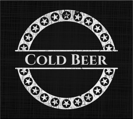 Cold Beer written with chalkboard texture
