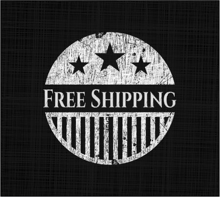 Free Shipping with chalkboard texture