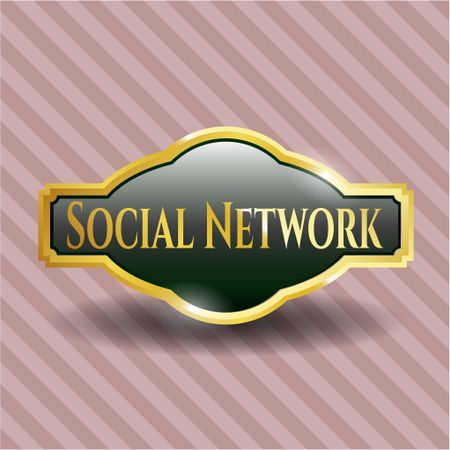 Social Network golden emblem