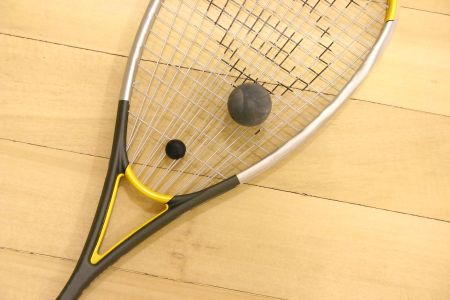 squash raquet view from top