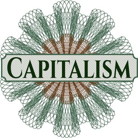 Capitalism abstract linear rosette