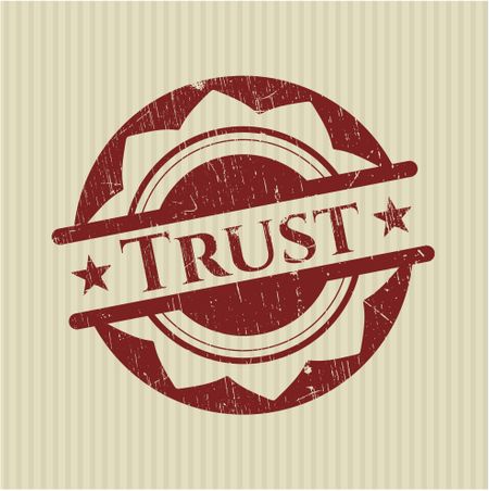 Trust rubber grunge texture stamp
