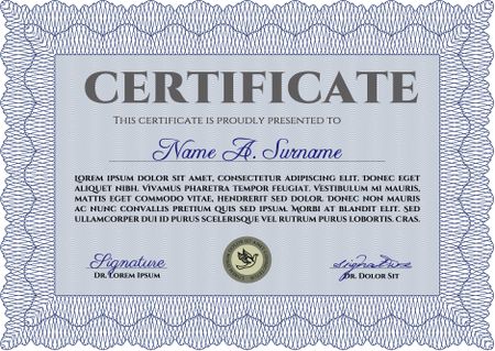 Certificate template or diploma template. With background. Customizable, Easy to edit and change colors.Good design. 