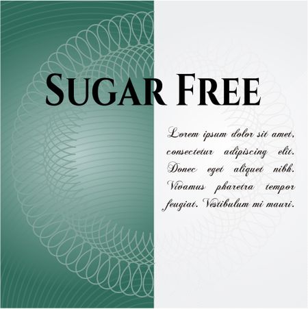 Sugar Free card or banner