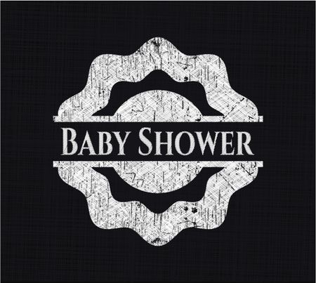 Baby Shower written with chalkboard texture